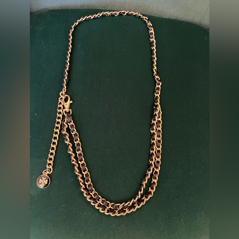 NWOT Tory Burch chain leather belt
